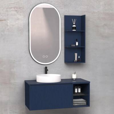 Aquanil Almonde Banyo Dolabı 100 cm Lacivert - 1