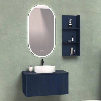 Aquanil Almonde Banyo Dolabı 80 cm Lacivert - 1