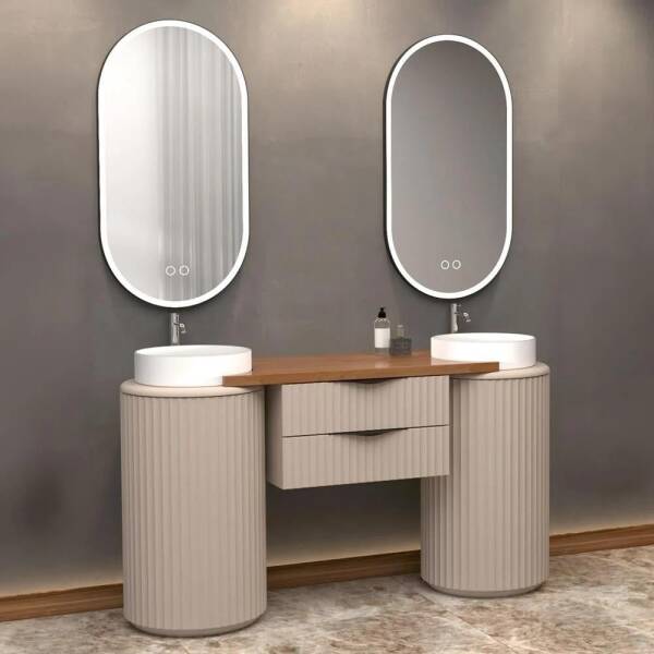 Aquanil Lotus Duo Banyo Dolabı 150cm Vizon - 1