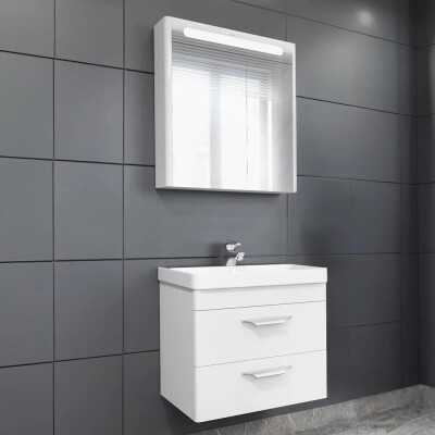 Aquanil Maria Banyo Dolabı 60 cm Beyaz - 1