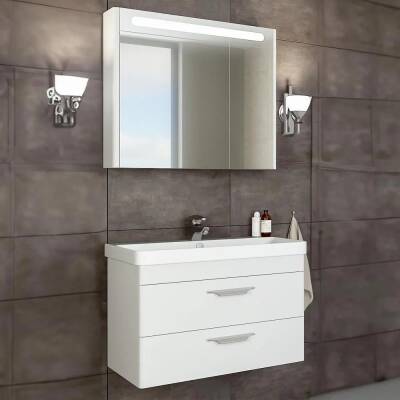 Aquanil Maria Banyo Dolabı 80 cm Beyaz - 1