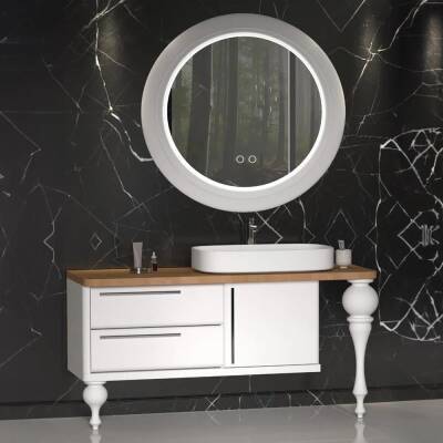 Aquanil Prestige Banyo Dolabı 140 cm Beyaz - 1