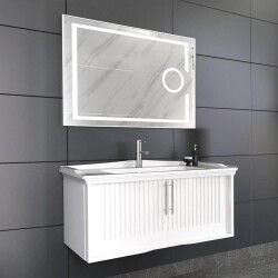 Aquanil Sagra Banyo Dolabı 100 cm Beyaz - 1