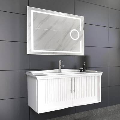 Aquanil Sagra Banyo Dolabı 100 cm Beyaz - 1