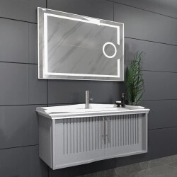 Aquanil Sagra Banyo Dolabı 100 cm Gri - 1