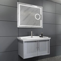 Aquanil Sagra Banyo Dolabı 80 cm Gri - 1