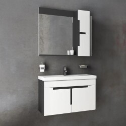 Aquanil Tempo Banyo Dolabı 80 cm Beyaz - 1