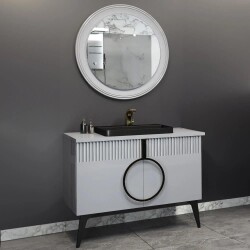 Aquanil Valisso Banyo Dolabı 105 cm Gri - 1