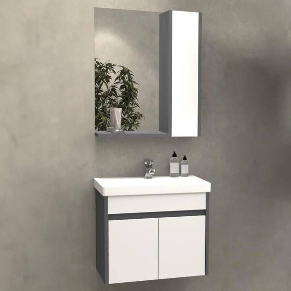 Aquanil Verona Banyo Dolabı 60 cm Beyaz - 1