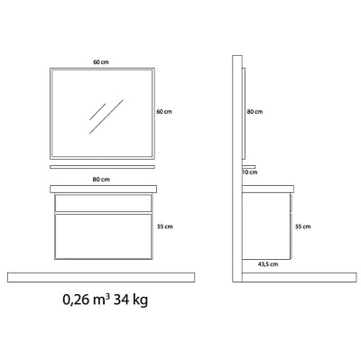 Arçın Biga Banyo Dolabı (60cm) - 2