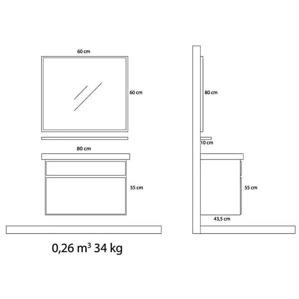 Arçın Biga Banyo Dolabı (60cm) - 2