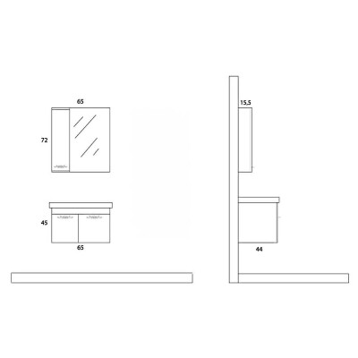 Arçın Bozcaada Banyo Dolabı (65cm) - 2