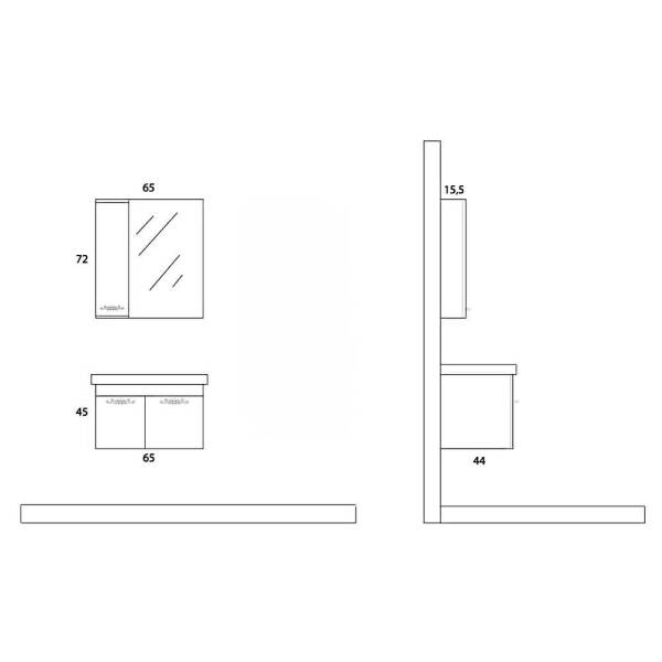 Arçın Bozcaada Banyo Dolabı (65cm) - 2