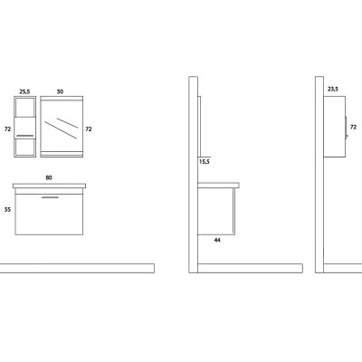 Arçın Çan Banyo Dolabı (80cm) - 2