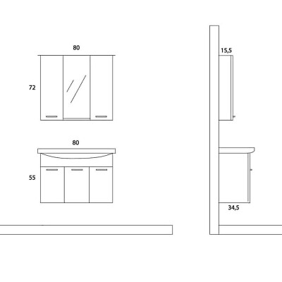 Arçın Ecoplus Banyo Dolabı (80cm) - 2