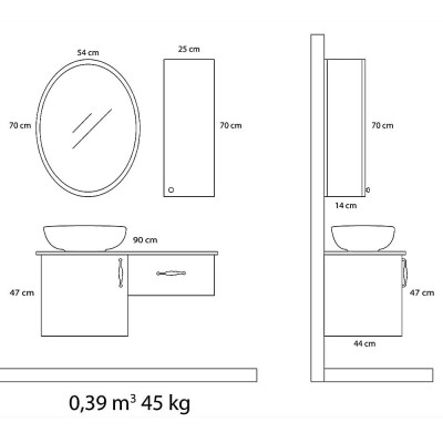 Arçın Galaxy Banyo Dolabı (90cm) - 2