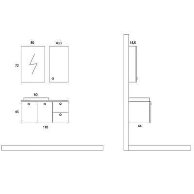 Arçın Gökçeada Banyo Dolabı (110cm) - 2