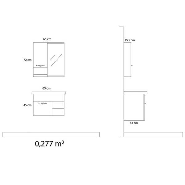 Arçın Kepez Banyo Dolabı (65cm) - 2