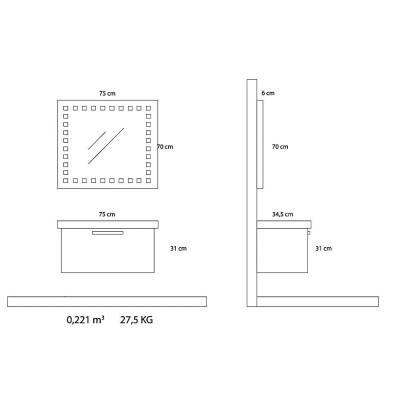 Arçın Toletna Banyo Dolabı (75cm) - 2