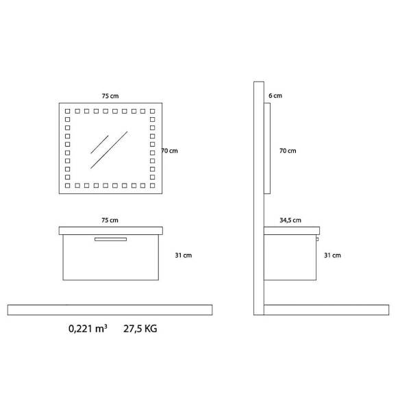 Arçın Toletna Banyo Dolabı (75cm) - 2