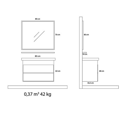 Arçın Urla Banyo Dolabı (80cm) - 3