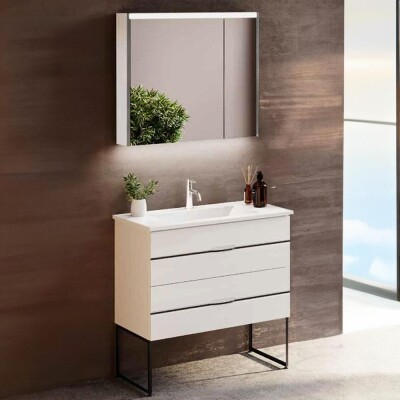 Badella Bathline Banyo Dolap Takımı BATHLINE 5585 V31 85cm Beyaz - 1