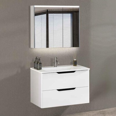 Badella Belen Banyo Dolap Takımı BELEN 5585 V31 85cm Beyaz - 1