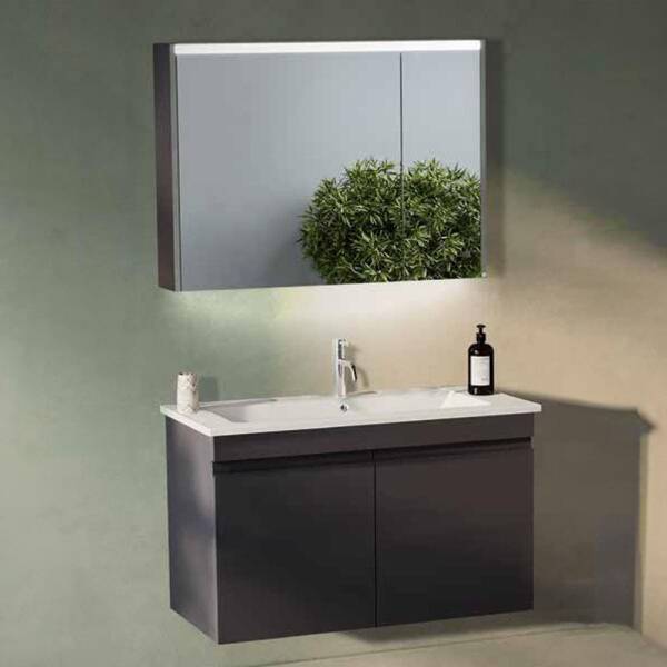 Badella Boztepe Banyo Dolap Takımı BOZTEPE 5585 V32 85cm Antrasit - 1