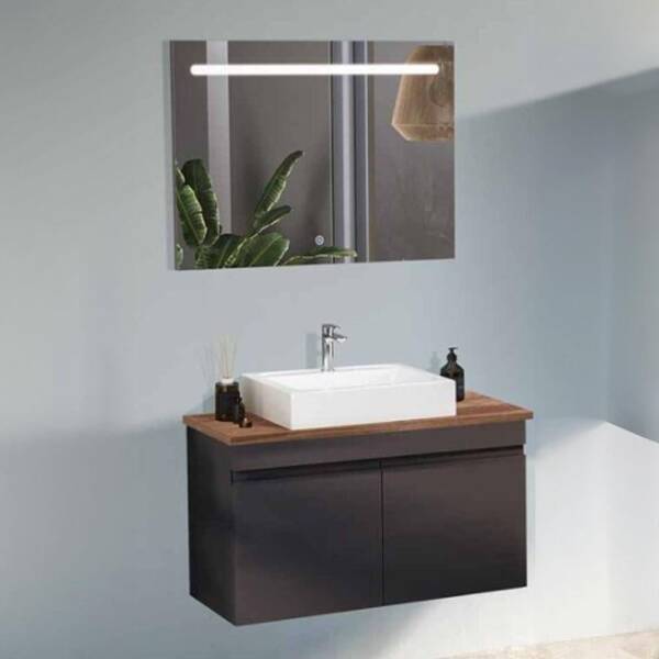 Badella Boztepe Banyo Dolap Takımı BOZTEPE 5585 V33 85cm Antrasit - 1