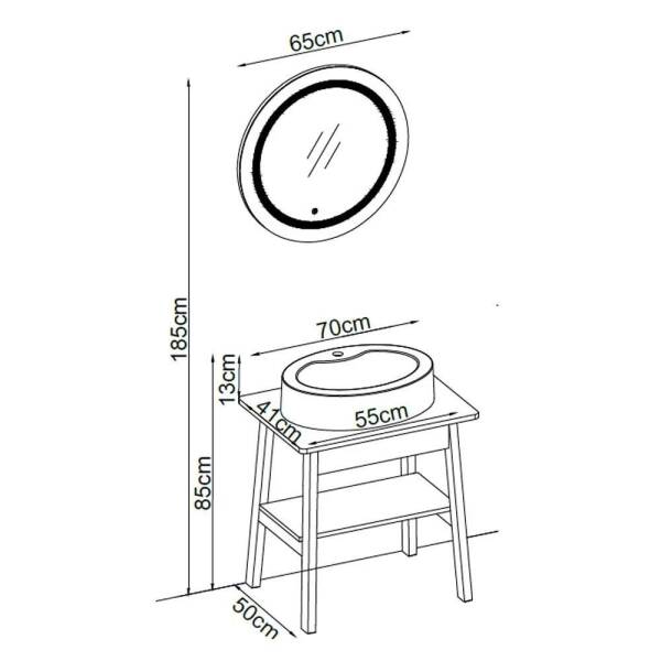 Badella Cool Banyo Dolap Takımı COOL 70 V31 70cm Beyaz - 2