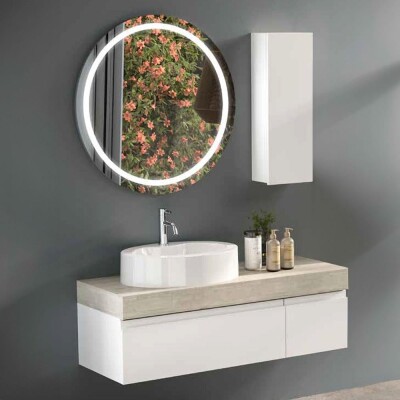 Badella Moderno Banyo Dolap Takımı MODERNO 28120 V31 120cm Beyaz - 1