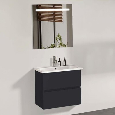 Badella Porto Banyo Dolap Takımı PORTO 5581 V32 81cm Antrasit - 1