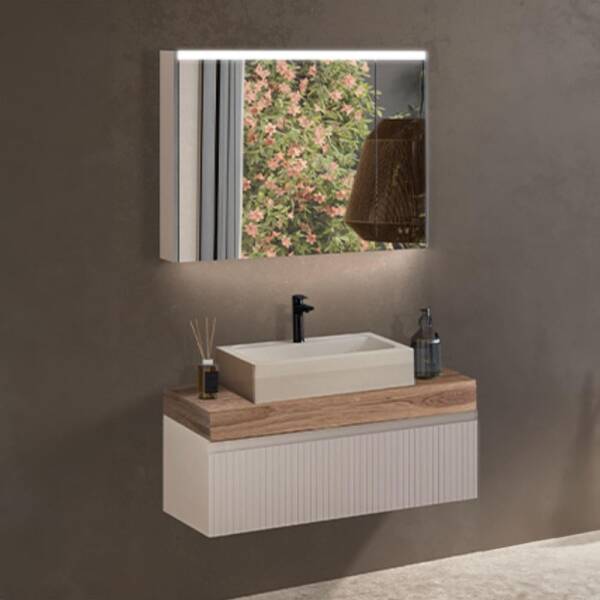 Badella Royal Banyo Dolap Takımı ROYAL 28100 V31 100cm Kumsal - 1