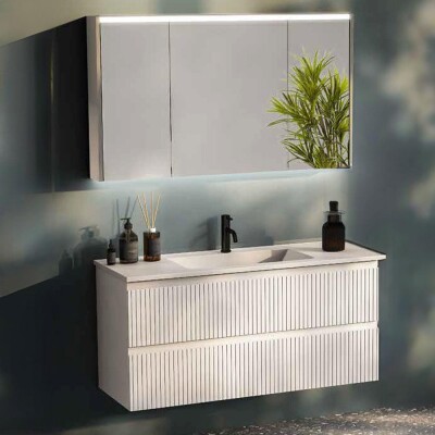 Badella Royal Banyo Dolap Takımı ROYAL 55120 V31 120cm Beyaz - 1