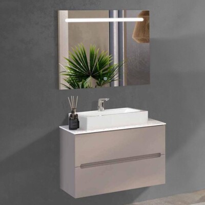 Badella Smart Banyo Dolap Takımı SMART 5585 V32 85cm Kumsal - 1