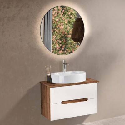 Badella Toledo Banyo Dolap Takımı TOLEDO 5585 V32 85cm Beyaz - 1