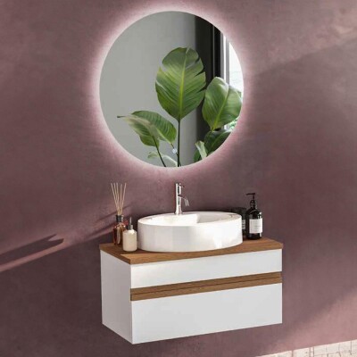 Badella Woodline Banyo Dolap Takımı WOODLINE 3985 V31 85cm Beyaz - 1