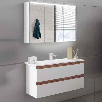 Badella Woodline Banyo Dolap Takımı WOODLINE 55100 V31 100cm Beyaz - 1