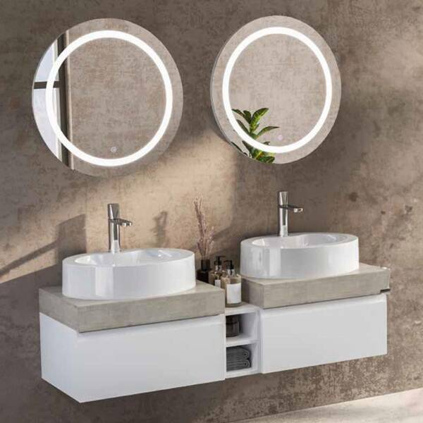 Banyo Moderno Banyo Dolap Takımı MODERNO 28150 V31 150cm Beyaz - 1