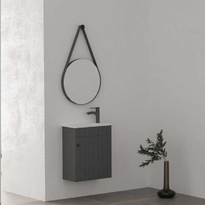 Belinza Line Banyo Dolabı 50cm Antrasit - 1