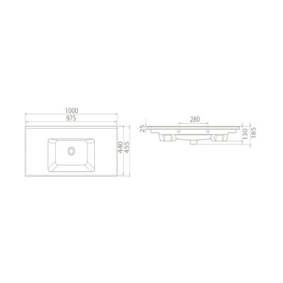 Cerastyle Arte Etajerli Lavabo 100x45 cm - 2