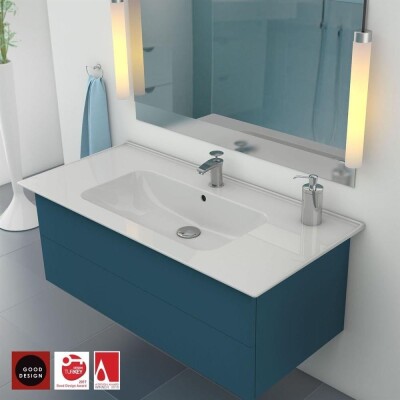 Cerastyle Blue Etajerli Lavabo 80x47 cm - 2