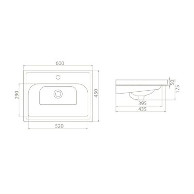 Cerastyle Frame Etajerli Lavabo 60x45 cm - 2