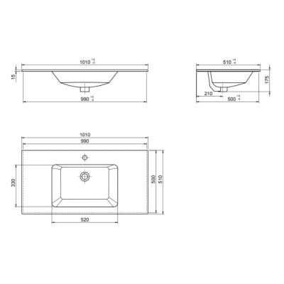 Cerastyle İbiza Etajerli Lavabo 101x51 cm - 3