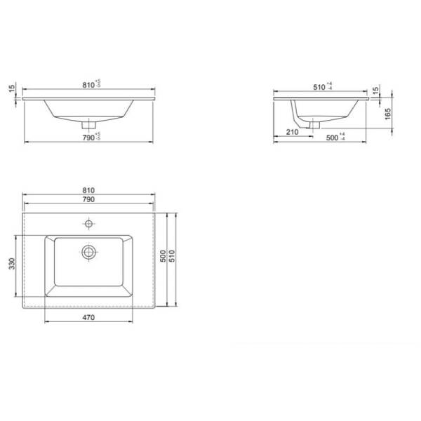 Cerastyle İbiza Etajerli Lavabo 81x51 cm - 3