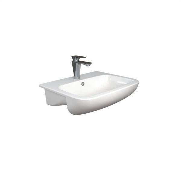 Creavit Ness Yarım Tezgah Üstü Lavabo 55 cm NS055 - 1