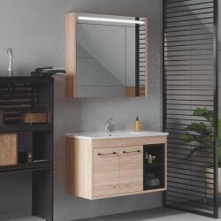 Denko Latte Banyo Dolap Takımı 85cm Sonomo - 1