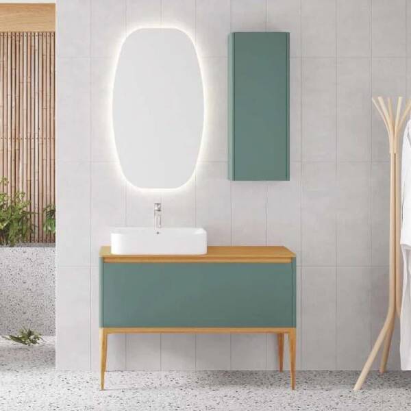 Denko Selanik Banyo Dolap Takımı 105cm Selanik Yeşili - 1