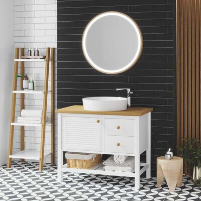 Denko Smarto Banyo Dolap Takımı 95cm Beyaz - 1