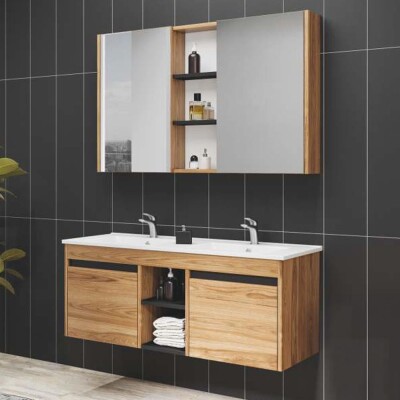 Denko Twin Banyo Dolap Takımı 120cm Hazar - 1